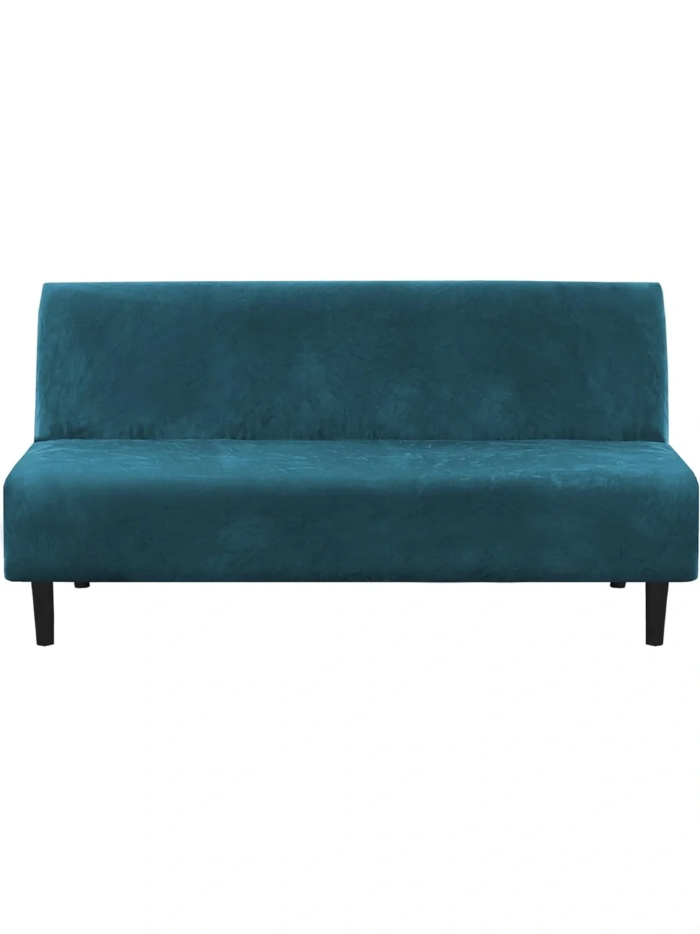 Teal Futon Slipcover Stretch Velvet Sofa Cover